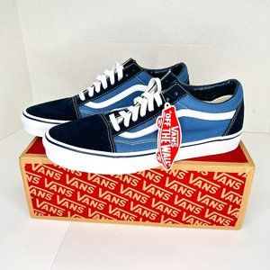 New Men's Old Skool Suede & Canvas combo Sneakers, Blue & Navy Blue, Men Size:10